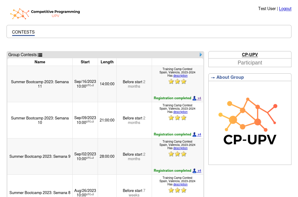 Codeforces contests view